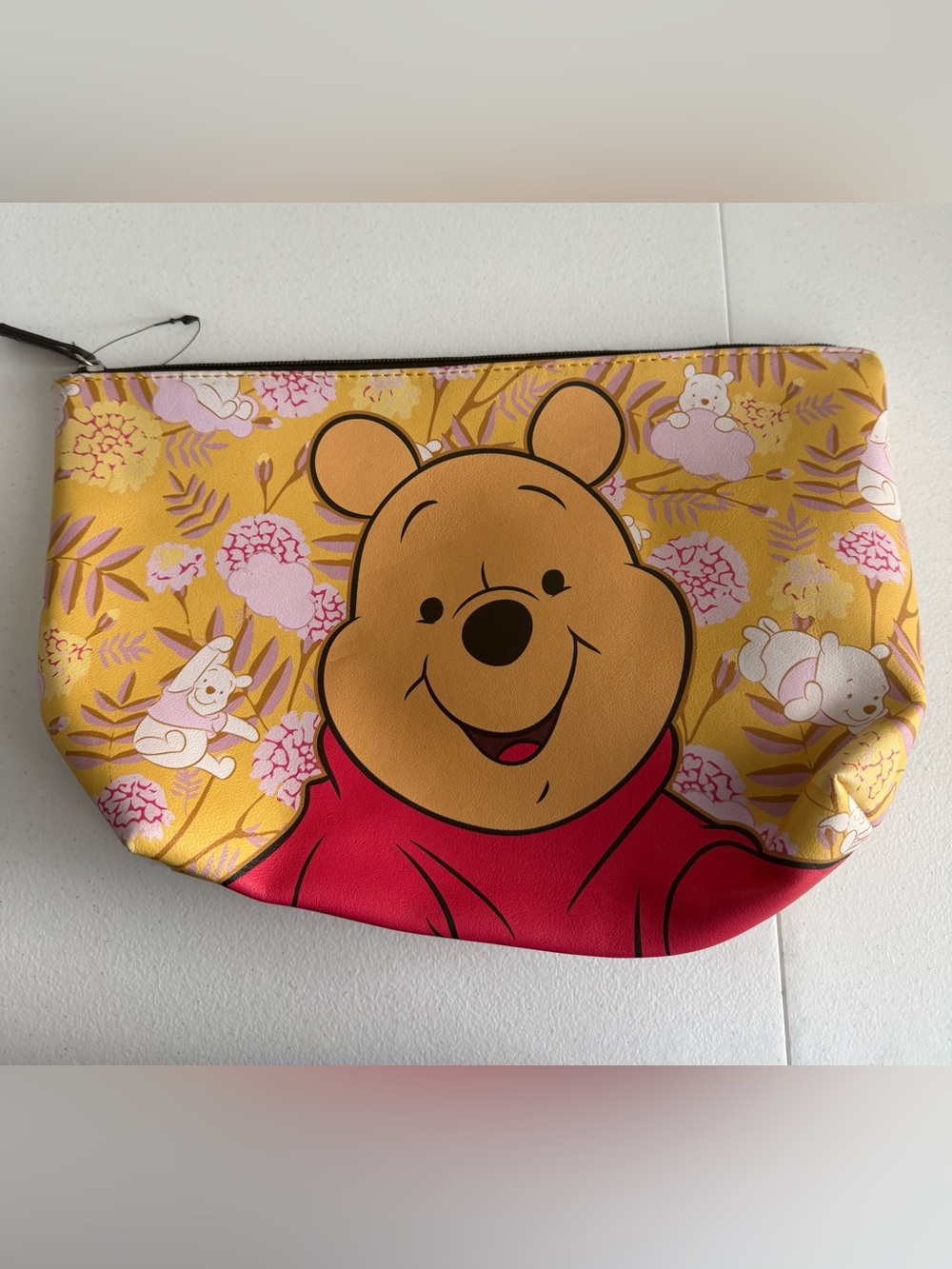 Disney Winnie the Pooh Yellow and Red Floral Pouch
